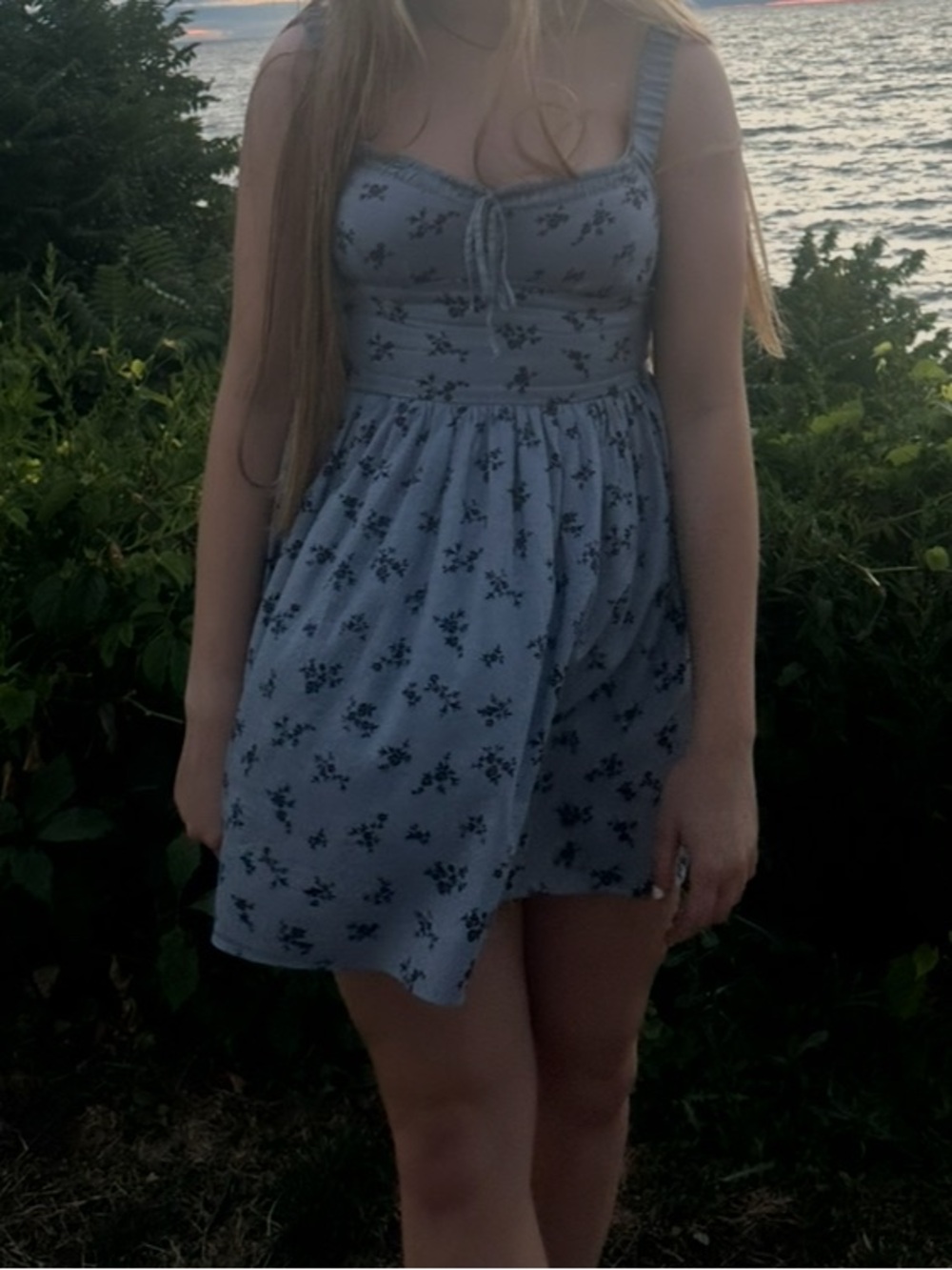 Aeropostale Light Blue Floral Summer Dress